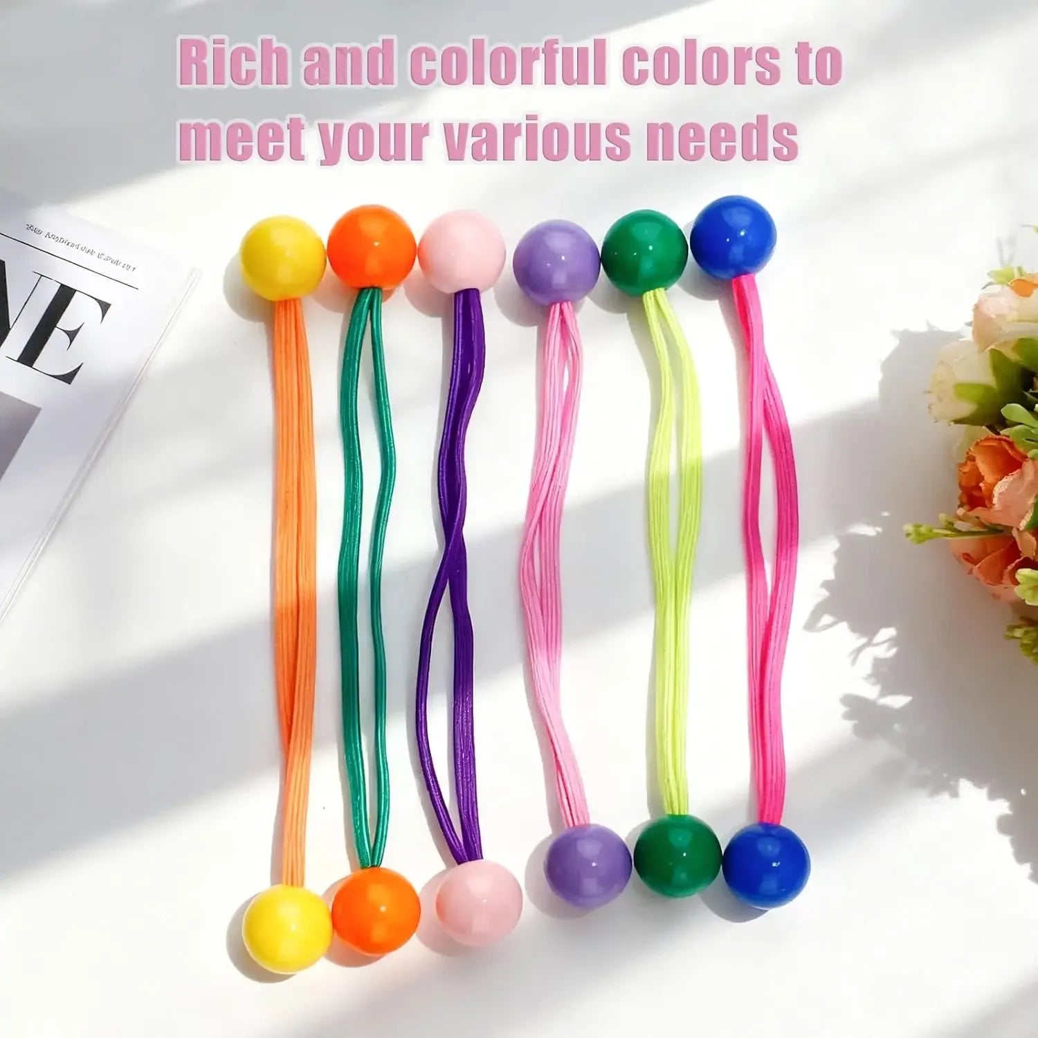 42PCS Double Ball Bubble Hair Ties