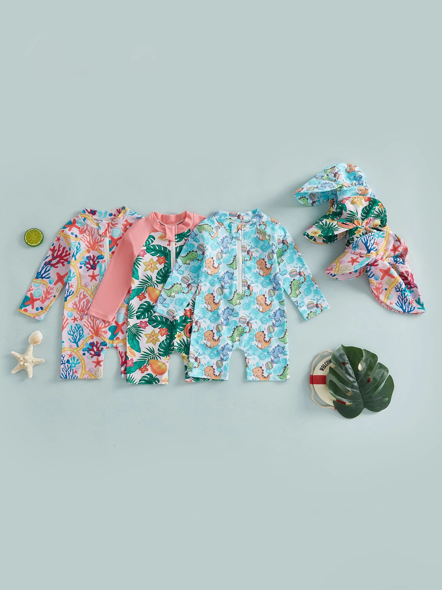 Baby Girl /Boy Rash Guard Swimsuit Set