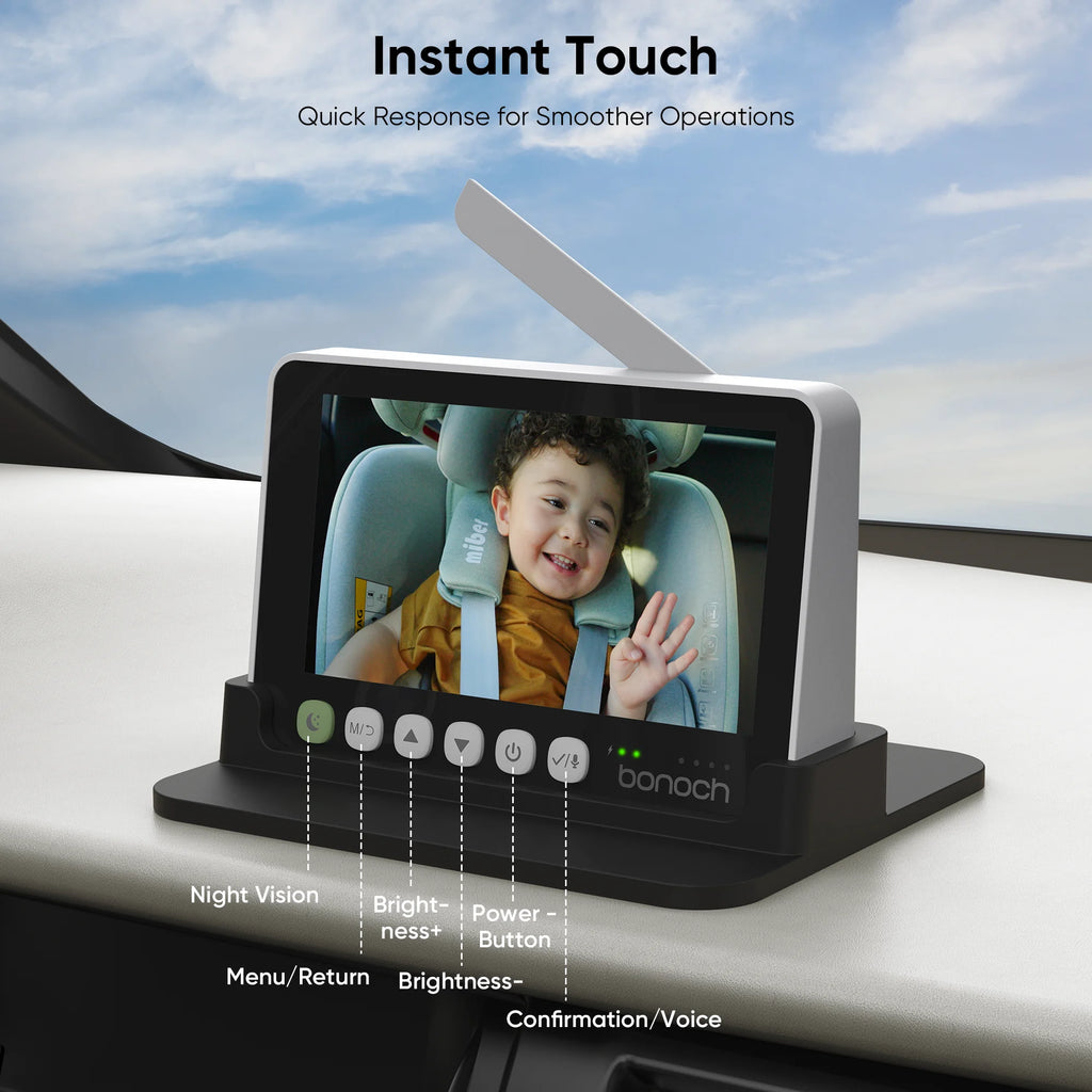 Car- Home Use Baby Monitor, 5" 1080P Wireless