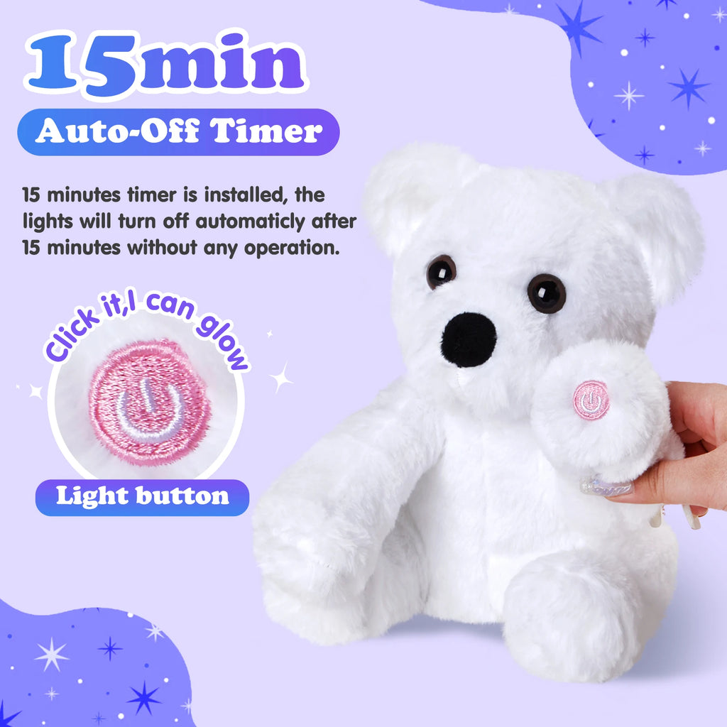 Glowing Little White Bear Plush Toy