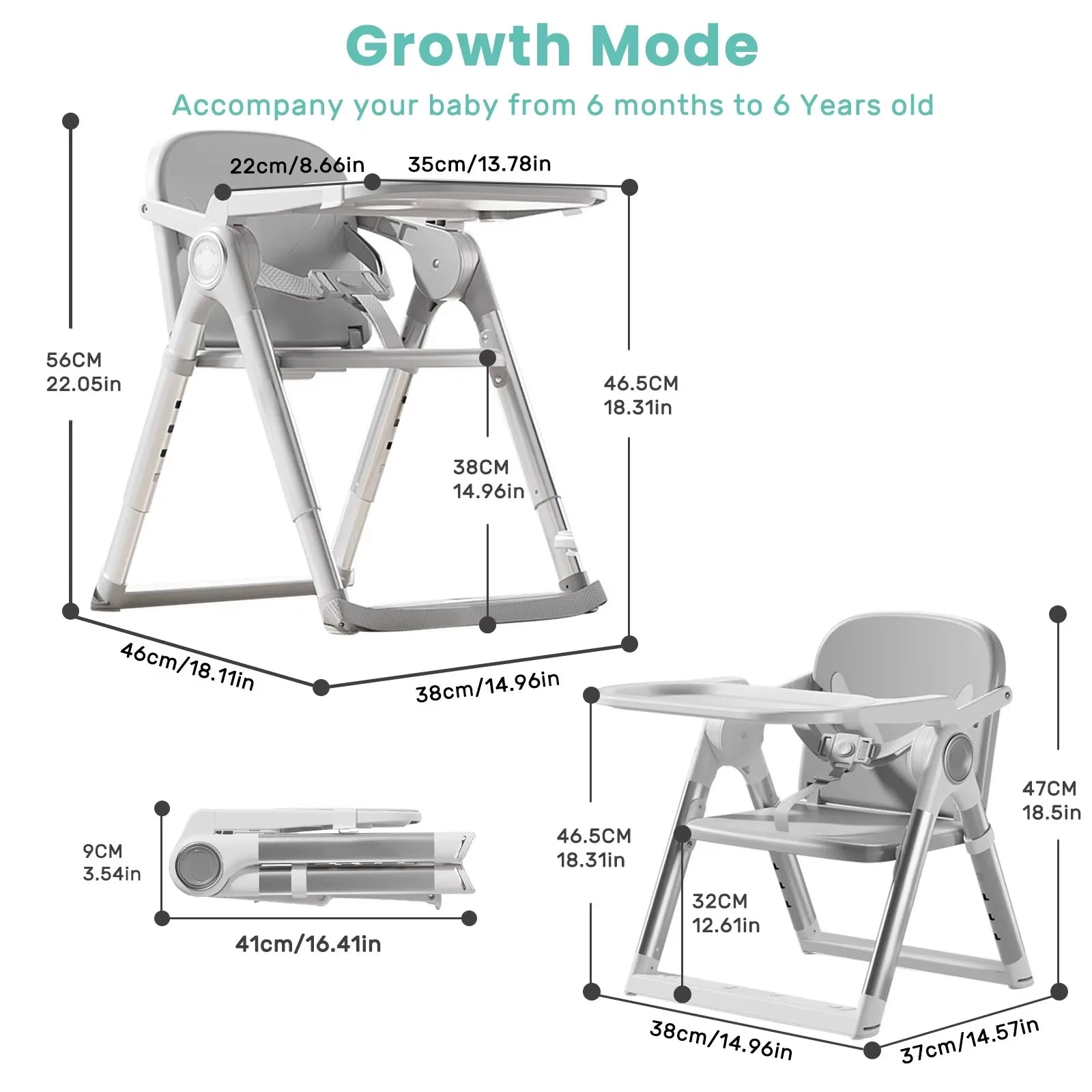 Folding High Chair/ Booster Seat