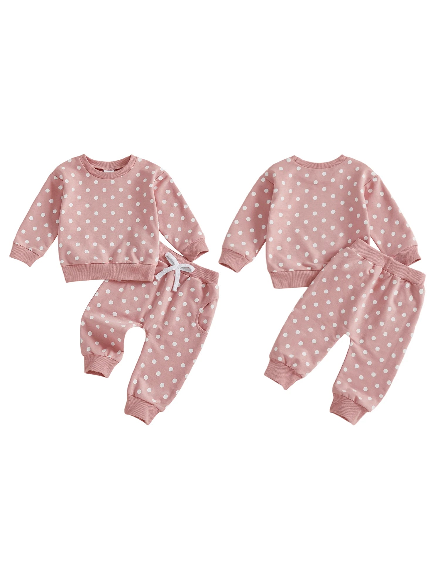 Stylish Polka Dot Sweater with Matching Pants