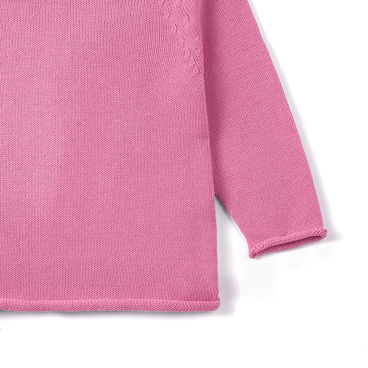 Knit Rollneck Baby Sweater in Rose Pink