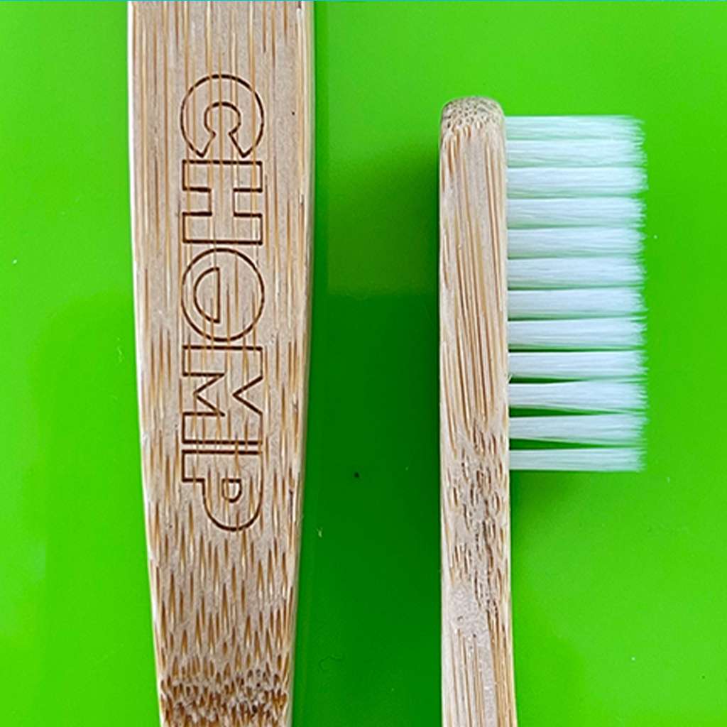 CHOMP Bamboo Flossing Toothbrush 2-Pack
