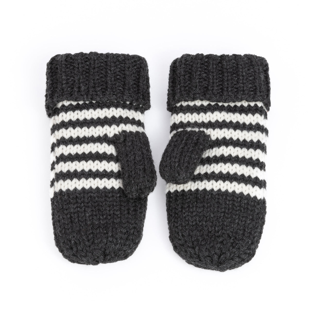 Kids Kitty Cat Stripe Knit Mittens - Soft, Fleece Lined, For Toddlers and Children of All Ages