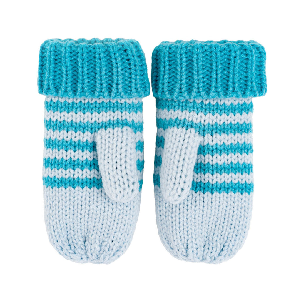 Kids Kitty Cat Stripe Knit Mittens - Soft, Fleece Lined, For Toddlers and Children of All Ages
