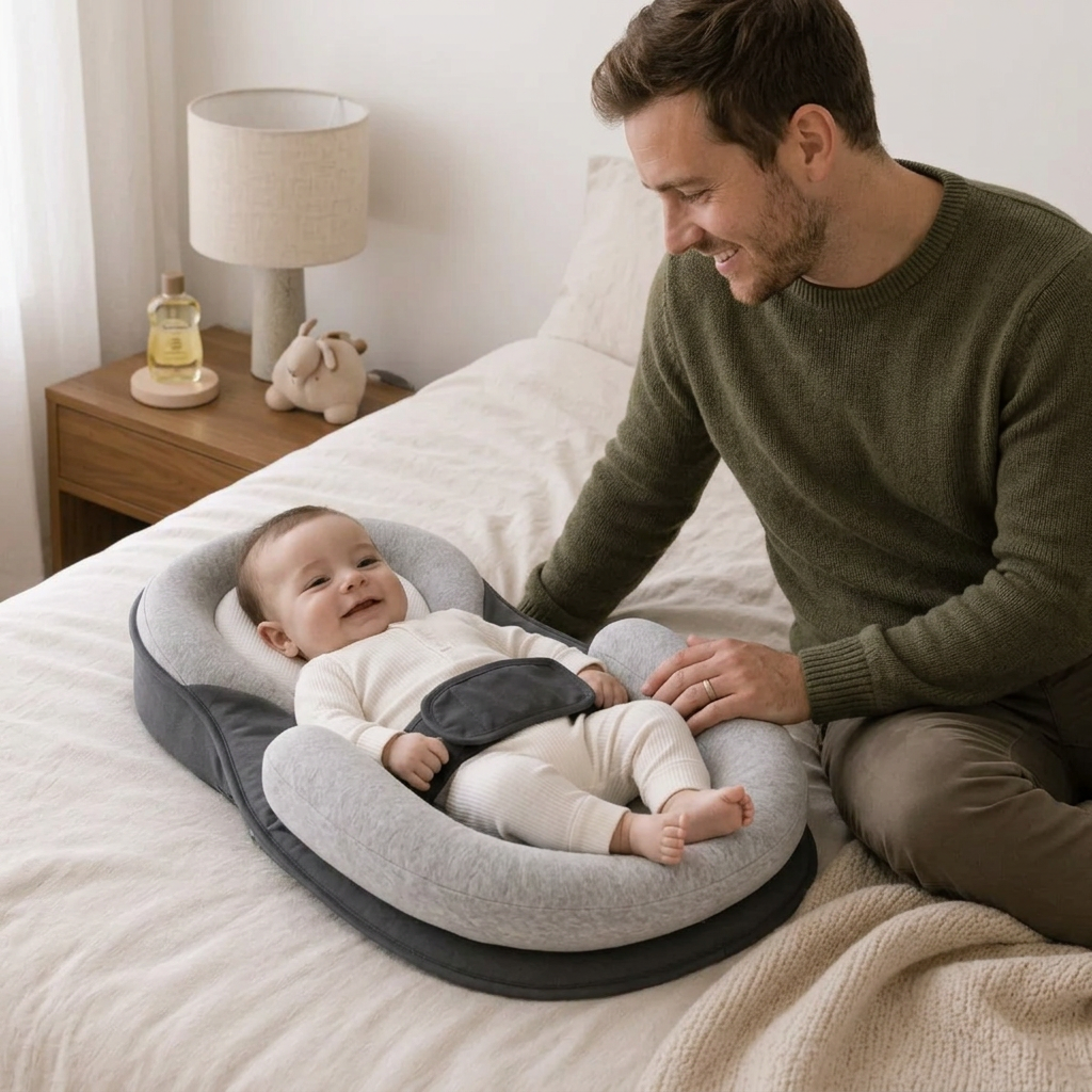 Anti Reflux Baby Lounger Elevated Infant Sleep Positioner Cushion
