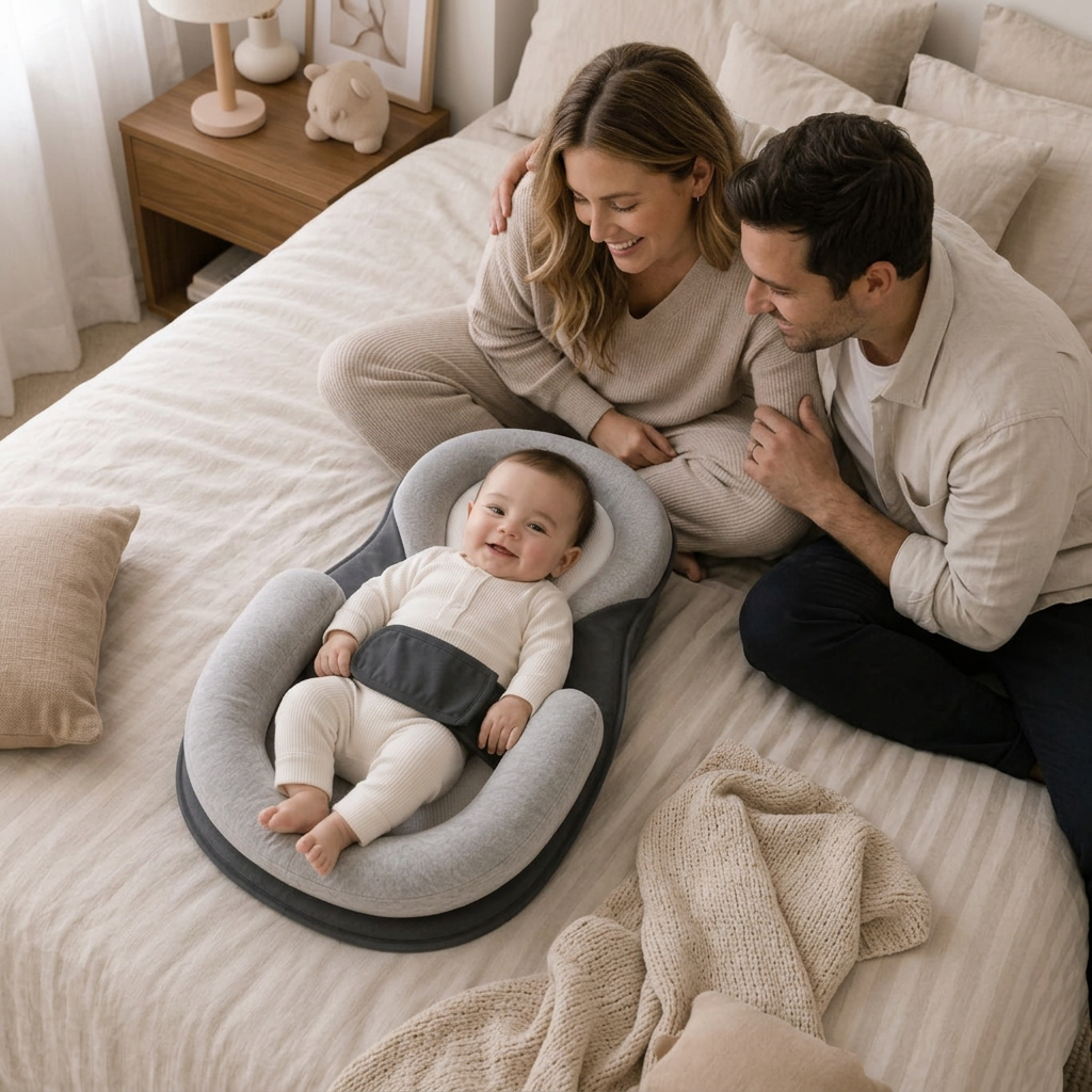 Anti Reflux Baby Lounger Elevated Infant Sleep Positioner Cushion