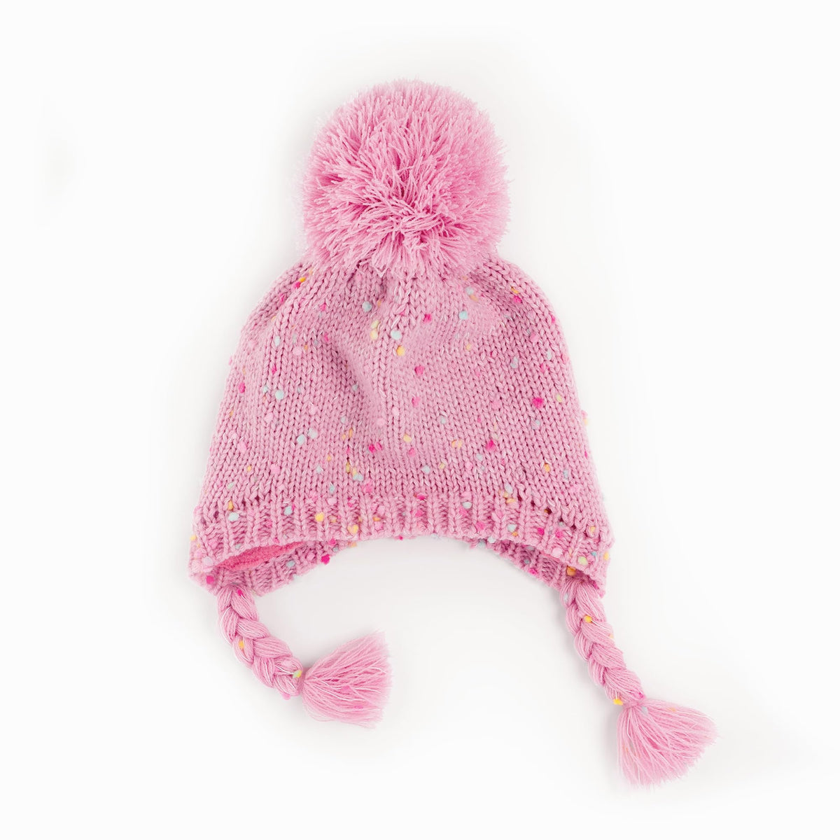 Girls Warm Knit Earflap Hat, Fleece Lined Cold-Weather Essential for Kids 1-12 Years