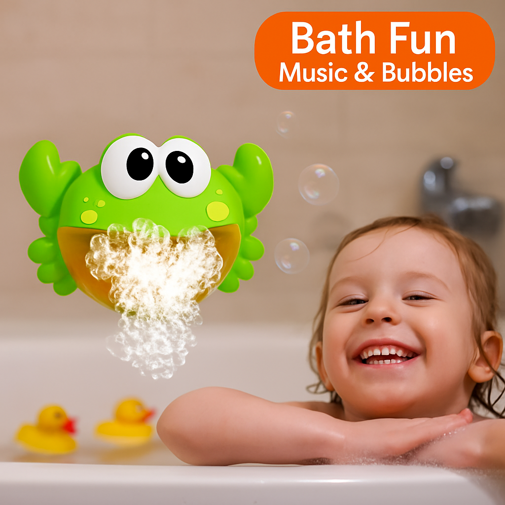 Bubble Bath Maker Frog: Musical Bath Toy for Kids