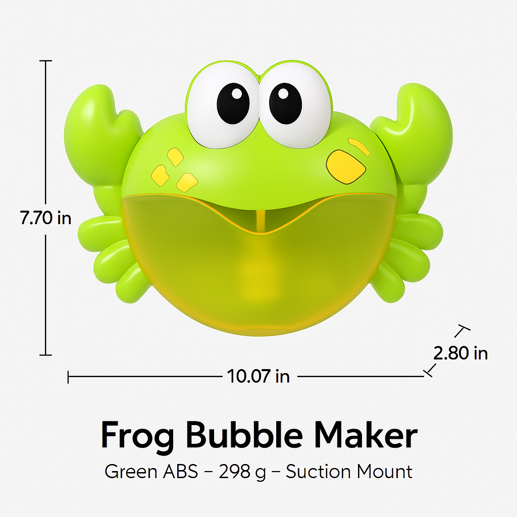 Bubble Bath Maker Frog: Musical Bath Toy for Kids