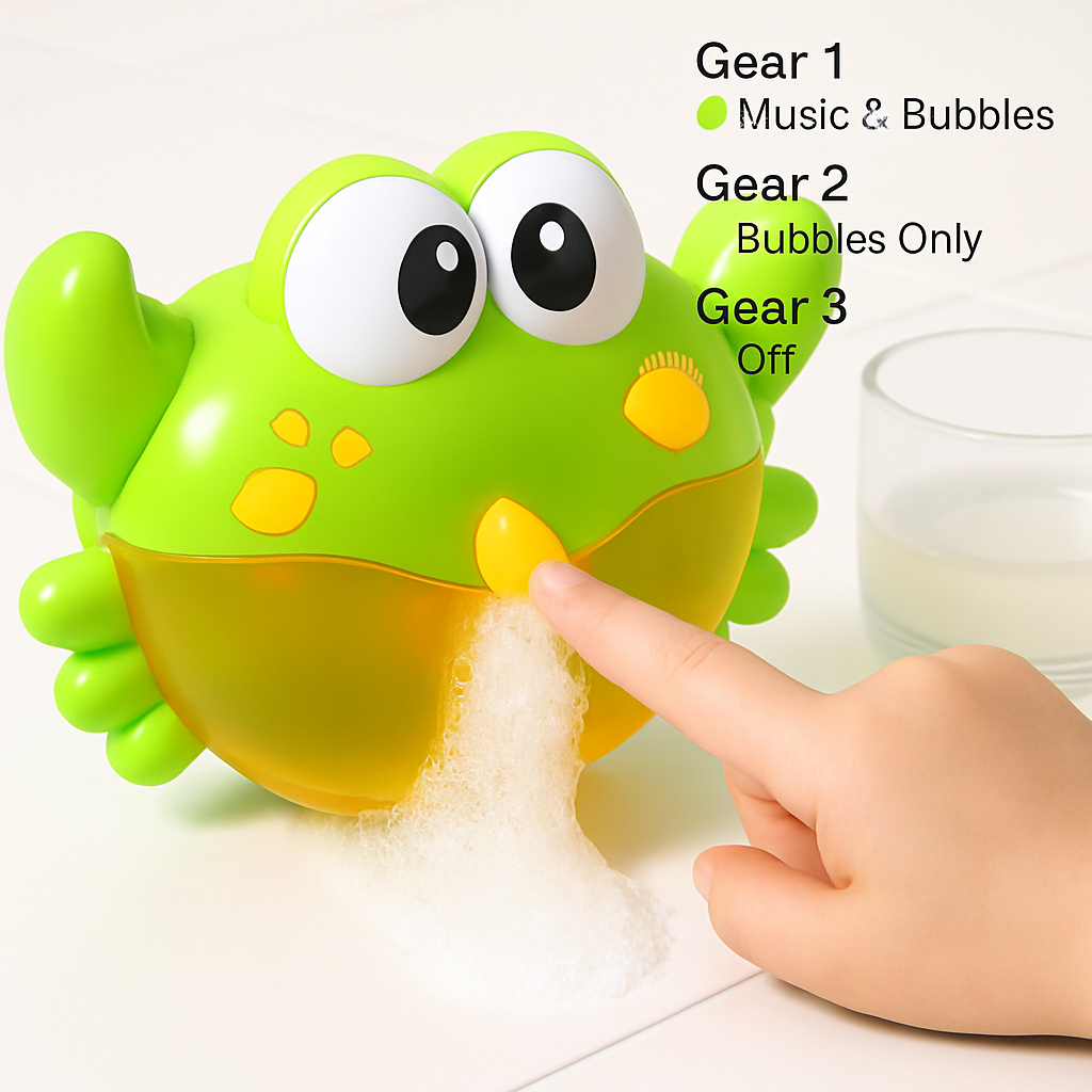 Bubble Bath Maker Frog: Musical Bath Toy for Kids