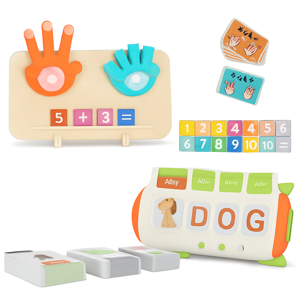 Talking Flash Cards & Finger Counting Math Board