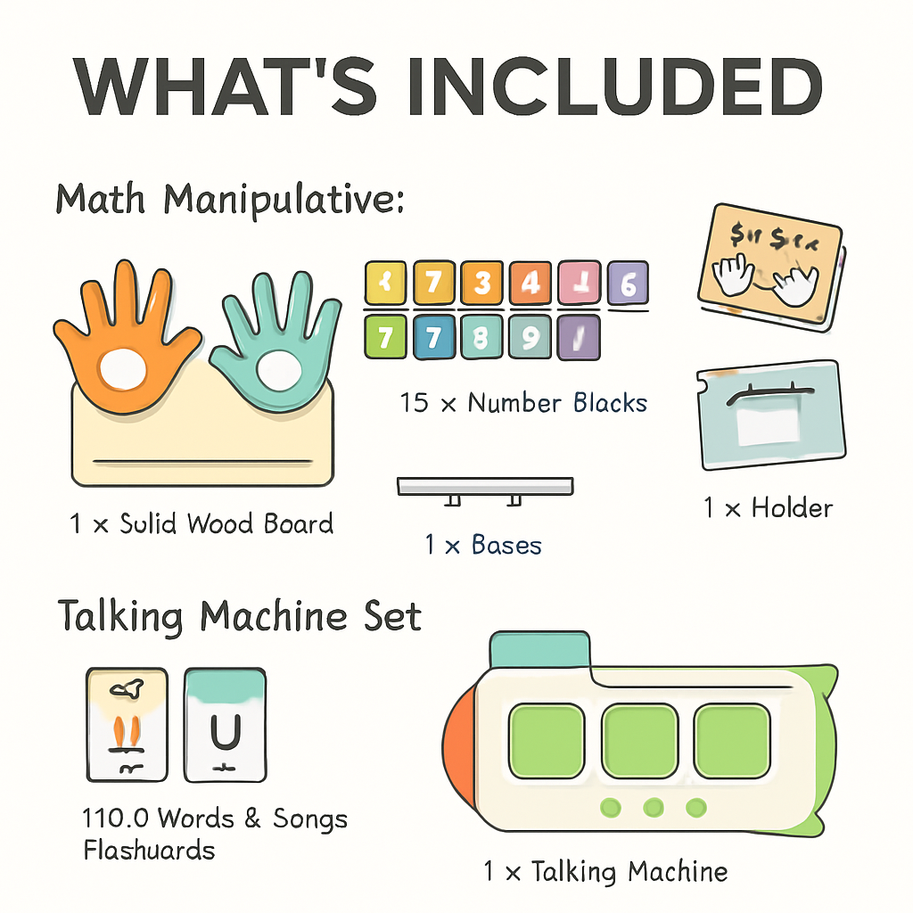 Talking Flash Cards & Finger Counting Math Board