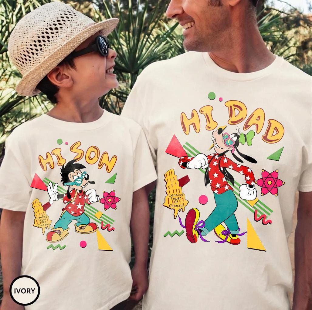 Hi Dad Hi Son Goofy Max — Bella+Canvas Tee
