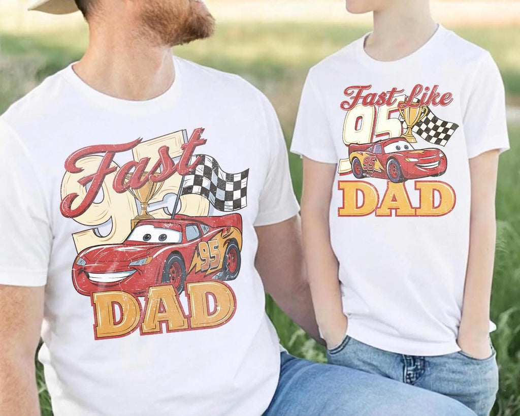Retro Lightning McQueen Dad Son — Bella+Canvas Tee