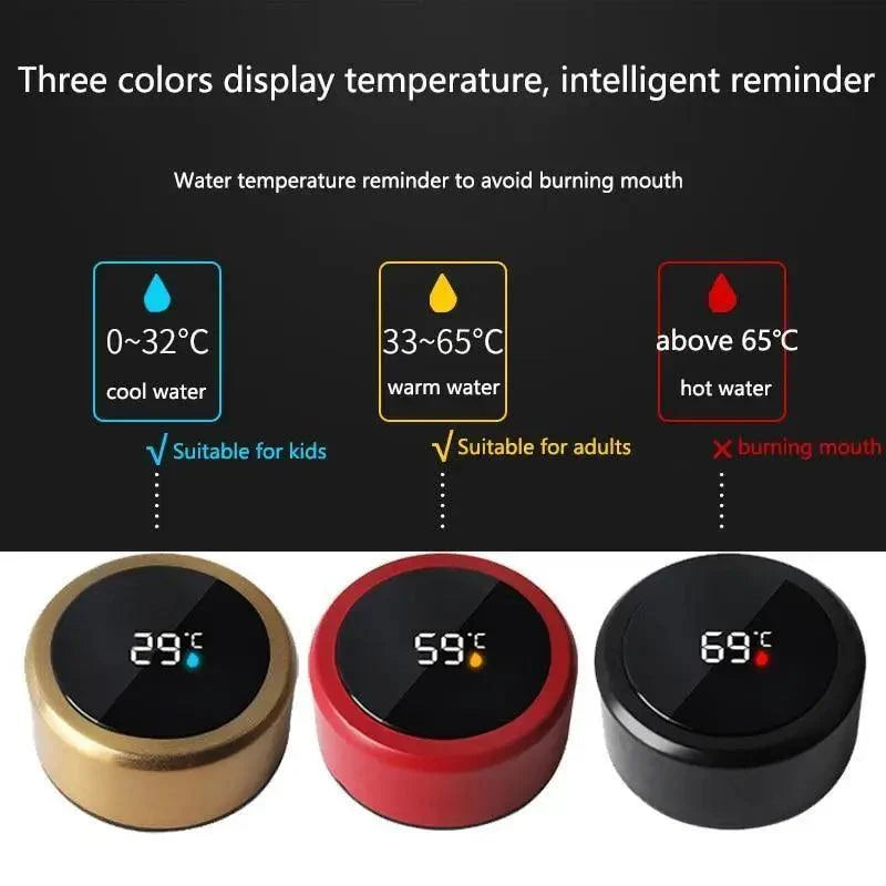 Smart LED Stainless Steel Water Bottle Intelligent Stay Hot/Cold Temperature Thermal Bottle Temperature Display Bottle For Children And Adults 500ml