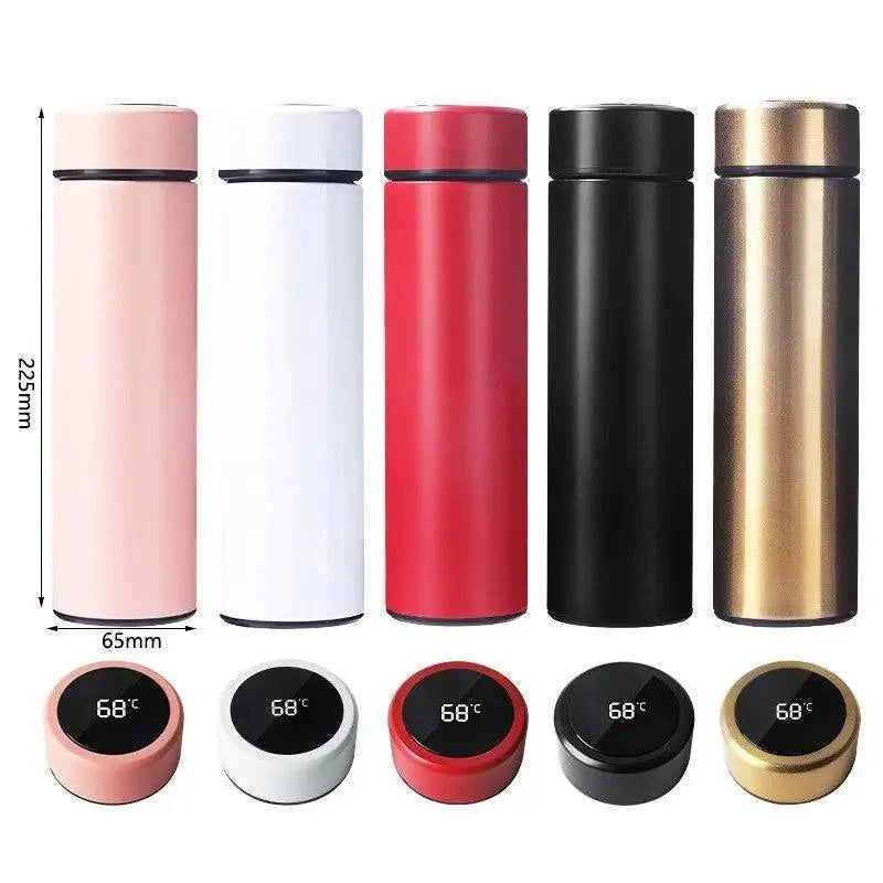 Smart LED Stainless Steel Water Bottle Intelligent Stay Hot/Cold Temperature Thermal Bottle Temperature Display Bottle For Children And Adults 500ml