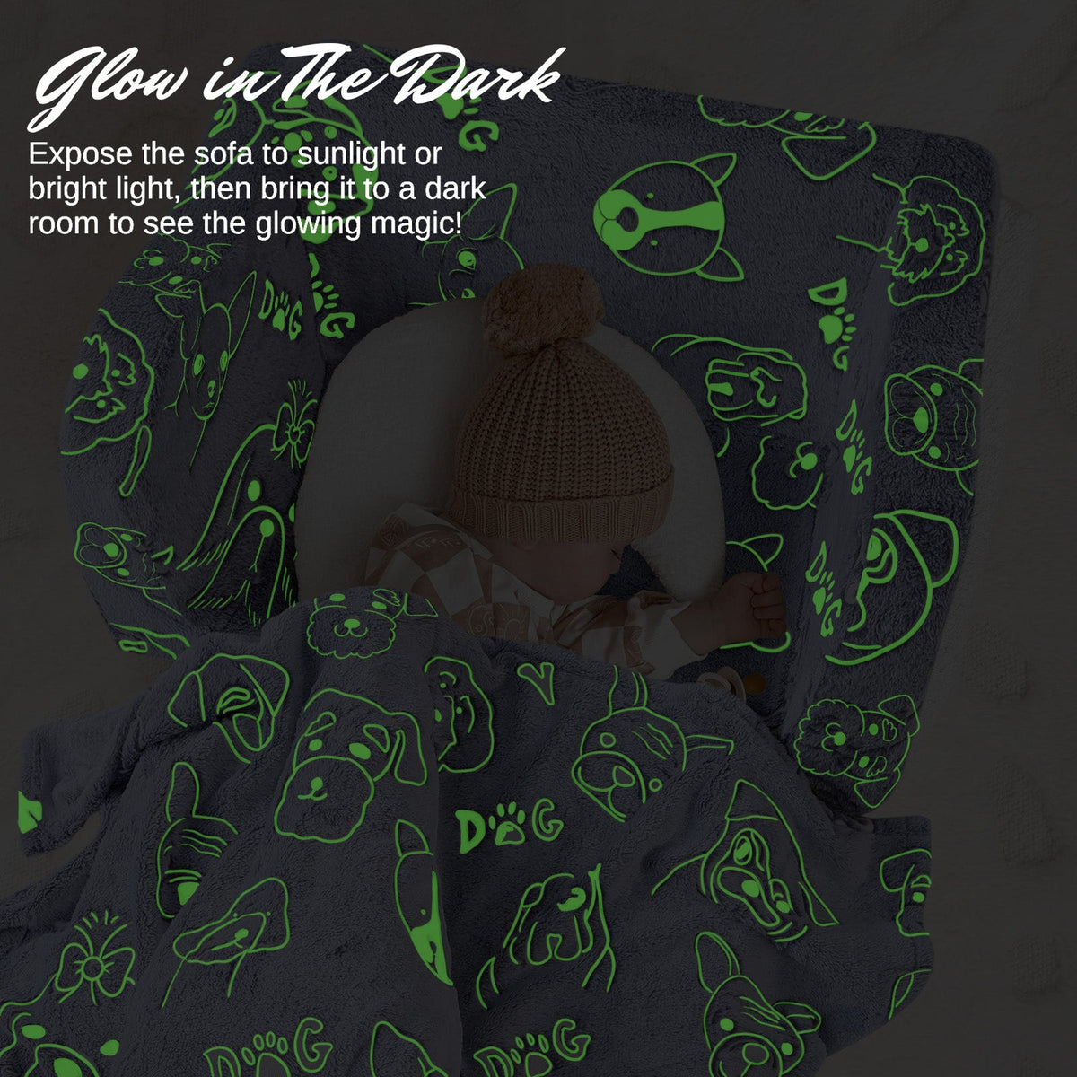 Children's Fold Out Sofa with Blanket