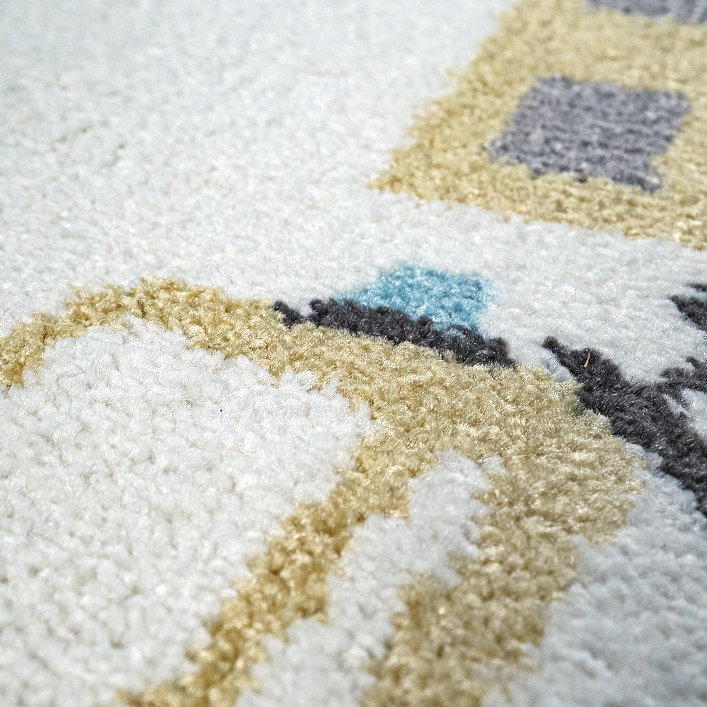 Nursery Rug Nino with Town Streets and Cars Motif in Pastel Colors