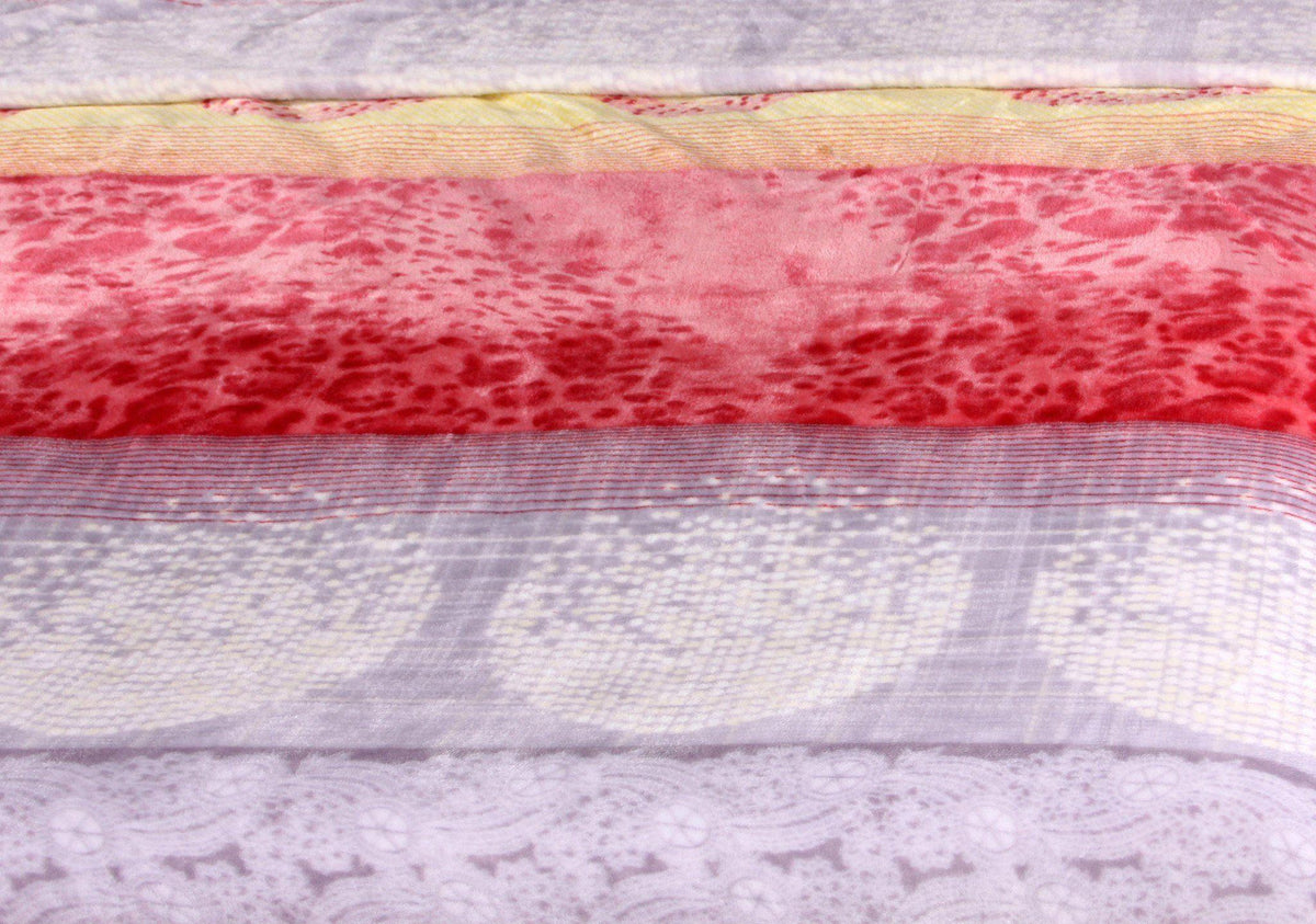 DaDa Bedding Seashore Sunny Yellow Lavender Floral Flannel Mink Fleece Throw Blanket (XY9901)