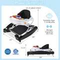 6 in 1 Foldable Baby Walker with Adjustable Height